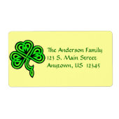 Celtic Knot Shamrock Label (Voorkant)