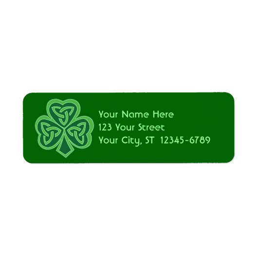 Celtic Knot Shamrock Label (Voorkant)