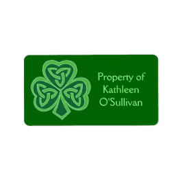 Celtic Knot Shamrock Label
