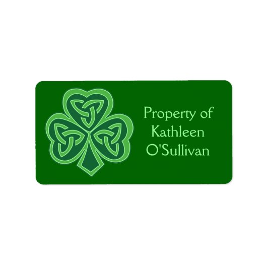 Celtic Knot Shamrock Label (Voorkant)