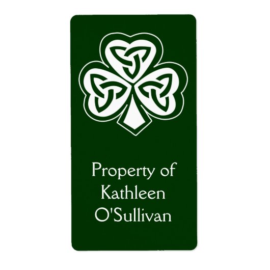 Celtic Knot Shamrock Label (Voorkant)
