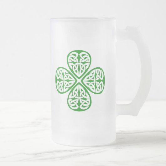Celtic Knot Shamrock Matglas Bierpul (Rechts)