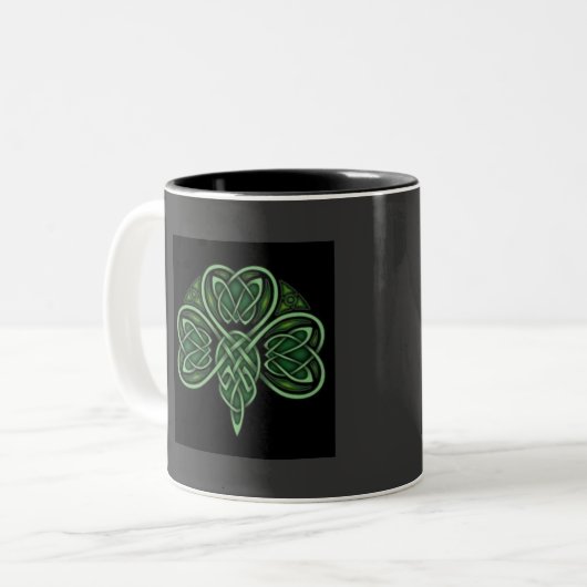 Celtic Knot Shamrock Mok (Voorkant links)