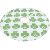Celtic Knot Shamrock on White Kerstboom Rok (Gekanteld)