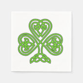 Celtic Knot Shamrock on White Servet (Voorkant)