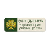 Celtic Knot Shamrock Return Label (Voorkant)
