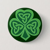 Celtic Knot Shamrock Ronde Button 5,7 Cm (Voorkant)
