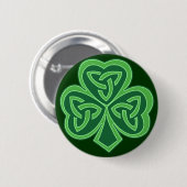 Celtic Knot Shamrock Ronde Button 5,7 Cm (Voorkant /achterkant)