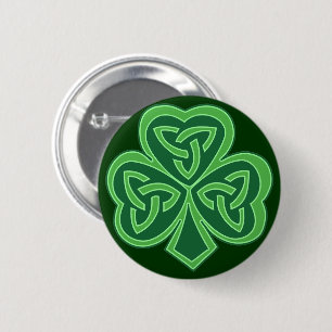 Celtic Knot Shamrock Ronde Button 5,7 Cm