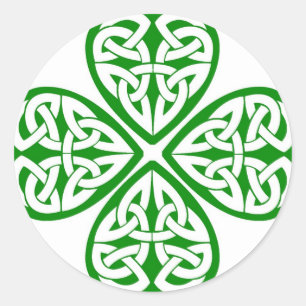 Celtic Knot Shamrock Ronde Sticker