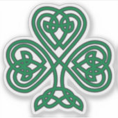 Celtic Knot Shamrock Sticker (Voorkant)