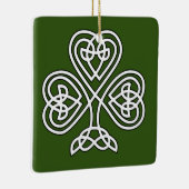 Celtic Knot Shamrock Tegel Keramisch Ornament (Rechts)