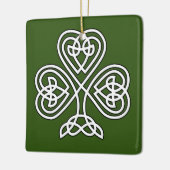 Celtic Knot Shamrock Tegel Keramisch Ornament (Links)
