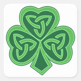 Celtic Knot Shamrock Vierkante Sticker