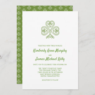 Celtic Knot Shamrock Wedding Kaart