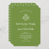 Celtic Knot Shamrock Wedding Kaart (Voorkant / Achterkant)