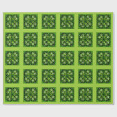 Celtic Knot Shamrock Wrapping Paper Cadeaupapier (Vlak)