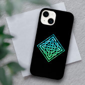 Celtic Knot - Single Blue Green iPhone 14 Hoesje