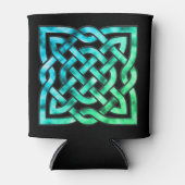 Celtic Knot - Single Square Blue Green Blikjeskoeler (Voorkant)