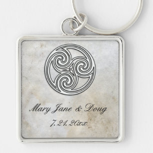 Celtic Knot Sleutelhanger op perkamentpapier