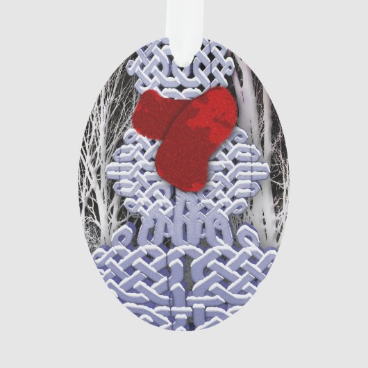 Celtic Knot Snowman Ornament (achterkant)