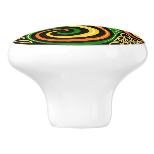 Celtic Knot Spiraal Deurknop Kasttrekker Keramische Knop (Zijkant)