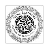 Celtic Knot & Spiral gepersonaliseerde rubberen st Rubberstempel (Afrduk)