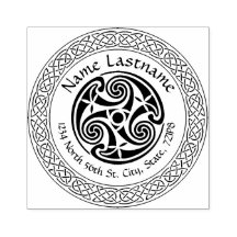 Celtic Knot & Spiral gepersonaliseerde rubberen st