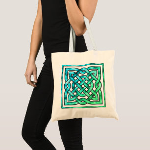 Celtic Knot - Square Blue Green Budget Tas