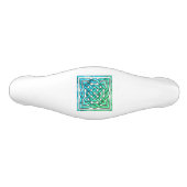 Celtic Knot - Square Blue Green Keramische Ladegreep (Voorkant)