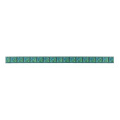 Celtic Knot - Square Blue Green Satijnen Lint (Voorkant)