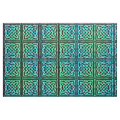 Celtic Knot - Square Blue Green Stof (Fat Quarter)