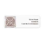 Celtic Knot Square Etiket (Voorkant)