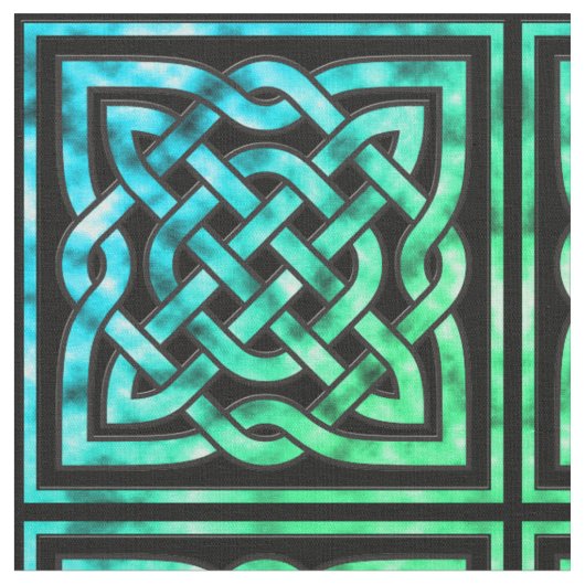 Celtic Knot - Square Pattern Fabric Stof (Close Up)
