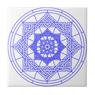 Celtic Knot Star Pattern Tile Tegeltje