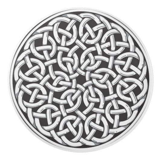 Celtic Knot Stijl Deurknop Kastgreep Keramische Knop (Voorkant)