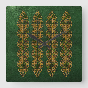Celtic Knot Strips Vierkante Klok
