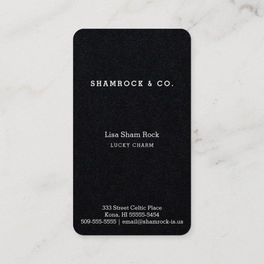 Celtic Knot Style Green Shamrock St. Patrick's Day Visitekaartje (Achterkant)