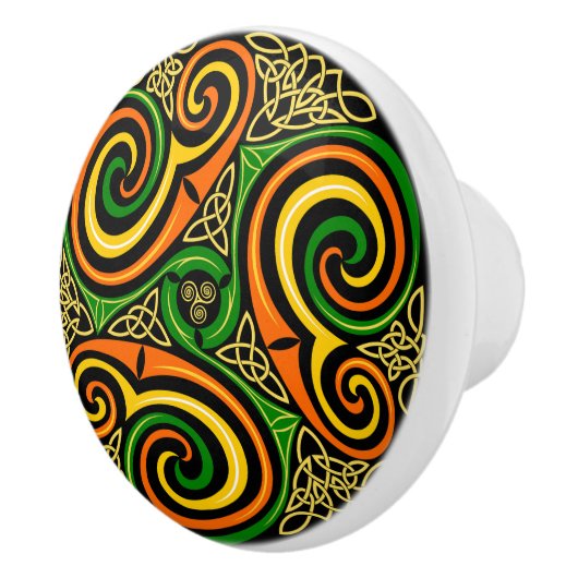 Celtic Knot Swirl Deb Cabinet Pull Keramische Knop (Rechts)
