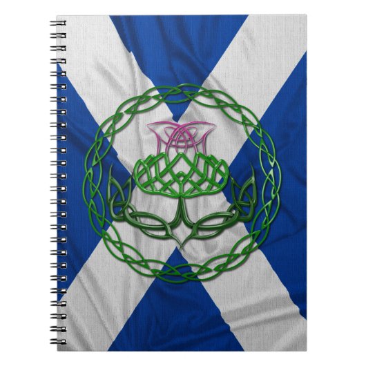 Celtic Knot Thistle and Flag Notitieboek (Voorkant)