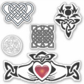 Celtic Knot Thistle Claddagh Vinyl Cutout Sticker (Voorkant)