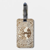 Celtic Knot Tree of life -Yggdrasil Bagagelabel (Achterkant verticaal)