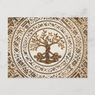 Celtic Knot Tree of life - Yggdrasil Briefkaart