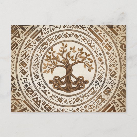 Celtic Knot Tree of life - Yggdrasil Briefkaart (Voorkant)