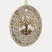 Celtic Knot Tree of life - Yggdrasil Keramisch Ornament (Rechts)