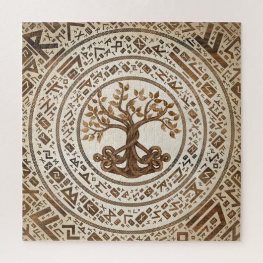 Celtic Knot Tree of life - Yggdrasil Legpuzzel (Verticaal)
