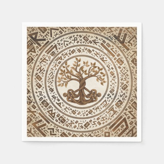 Celtic Knot Tree of life - Yggdrasil Servet (Voorkant)