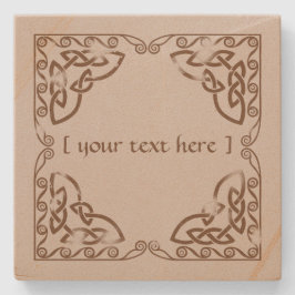 Celtic Knot Tribal Design Brown Weathered Version Stenen Onderzetter