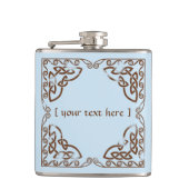 Celtic Knot Tribal Design Weathered Brown Versie Heupfles (Voorkant)