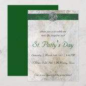 Celtic Knot Triskelion GreenBand Party Invitation Kaart (Voorkant / Achterkant)